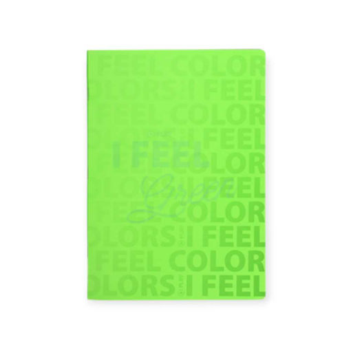 Picture of A5 I FEEL COLOUR LINED NOTEBOOK GREEN 40 PGS